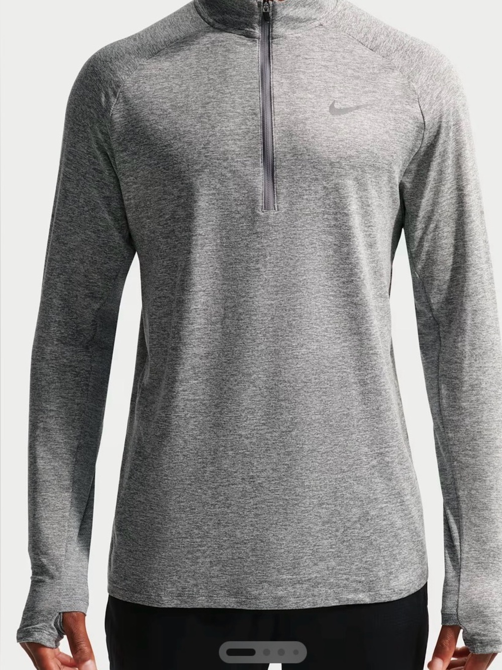 Nike Men's Gray Quarter-Zip Dri-FIT Pullover